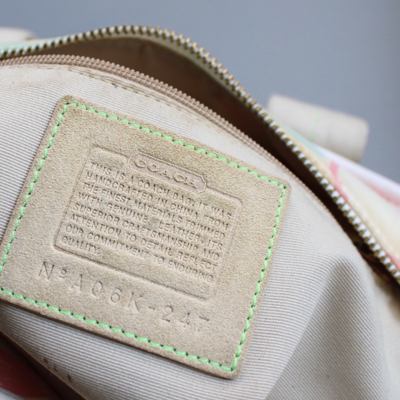 Coach Y2K Vintage NO A06K-247 Hampton Scribble Signature  Monogram Tote Bag - Picture 3 of 12